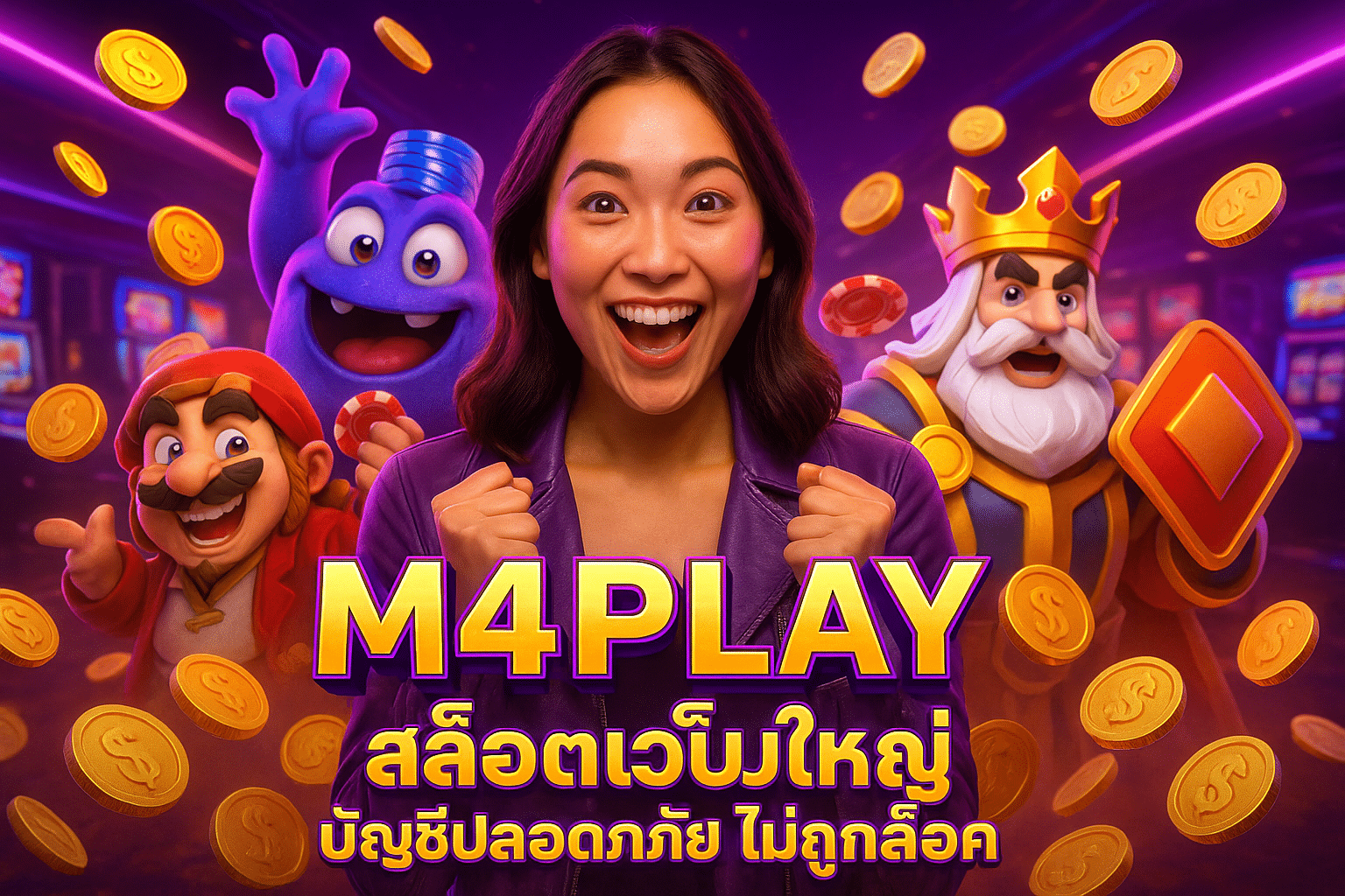 M4PLAY สล็อตเว็บใหญ่ บัญชีปลอดภัย ไม่ถูกล็อค